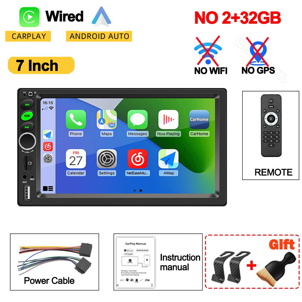 Универсальная 2Din автомагнитола Android 13 7"/9"/10" Авторадио Аудио 64G GPS BT беспроводной Carpaly Мультимедийный плеер Для Hyundai Nissan
