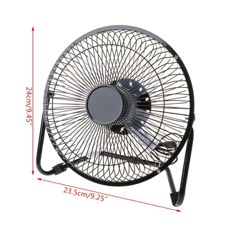 USB Powered Metal 8 Inch Portable USB Desk Fan with 2 Speeds Switch Personal Cooling Fan for Home Office Table Outdoor