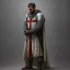 Knightfall Templar Knight Costume Armor Medieval Crusader Cosplay Suit Chainmail, Cape, Pauldrons, Sword Movie Replica