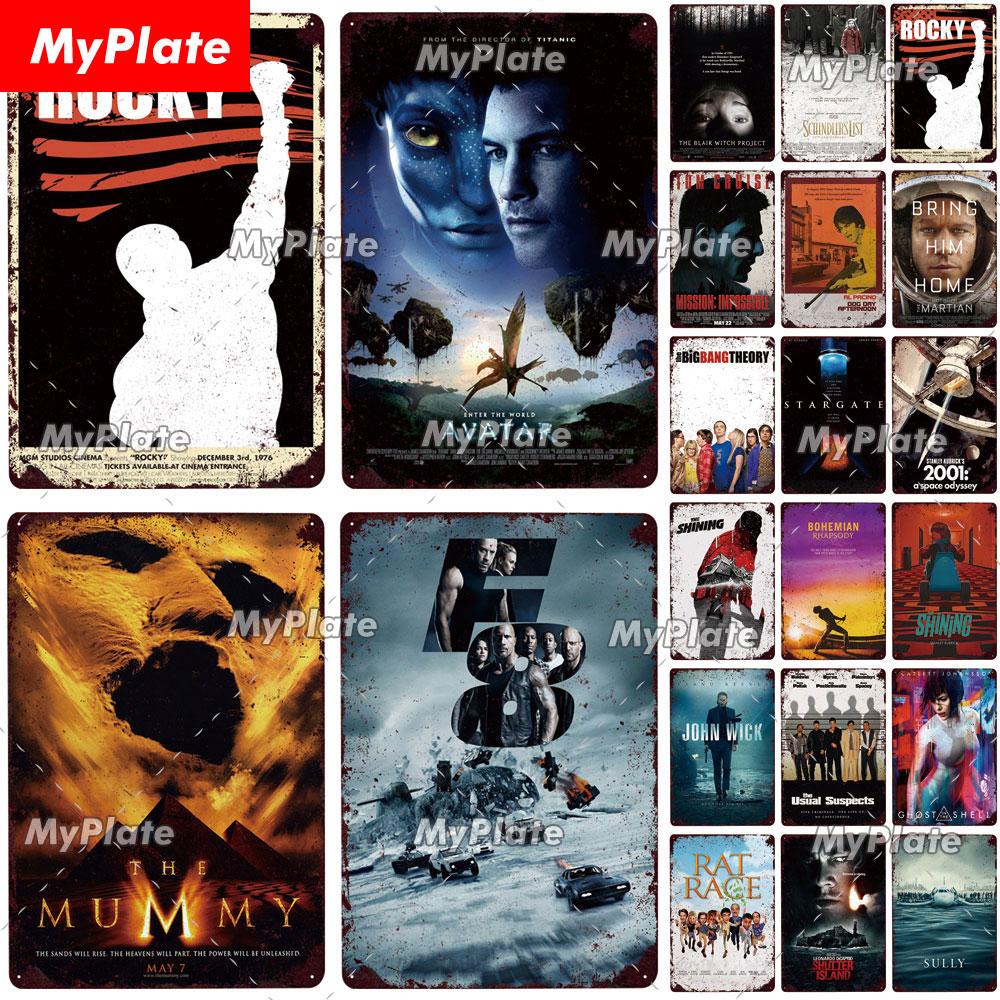 Фильм Металлическая табличка Металлический постер Жестяная табличка Табличка Металлический Винтажный Настенный декор для Бара Паба Клуба Мужской пещеры Кино На заказ