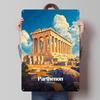 Парфенон Греция Жестяные таблички Рекламный плакат Путешествия Вещи для дизайна комнаты Металлическая табличка на заказ для украшения стен Искусство настенной росписи