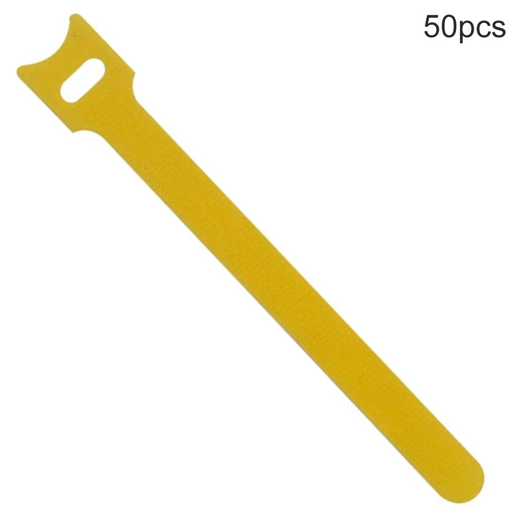 50pcs Reusable Hook and Loop Cable Ties Fastening Straps Multi-Purpose Wire Organizers for Computer TV Data Cable