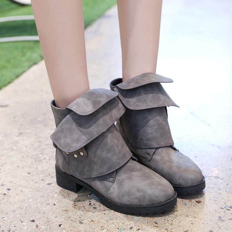 2024 долларов зимой голова высоко с толстым с внешней торговлей отбортовка пряжка ремня два носить короткие сапоги сапоги больших ярдов yujk