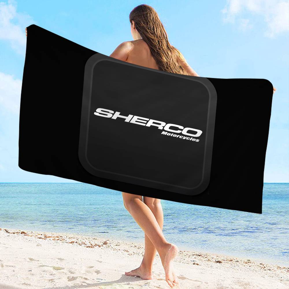 S-Sherco LOGO Bath Towel Microfiber Soft Water Absorbing Breathable For Girl Kids Decorative Cartoon Beach Towel