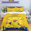 3pcs Duvet Cover Set (1*Duvet Cover + 2*Pillowcase, Without Core),football star Print Bedding Set, Bedroom Decor, All‑Season, Birthday Gift