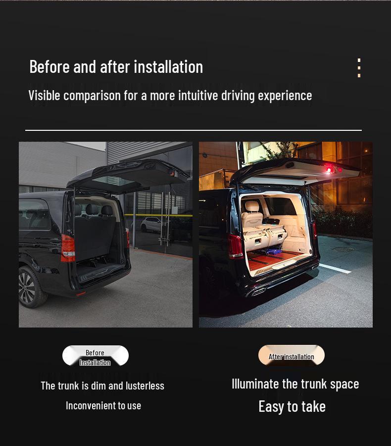 16-24 Mercedes Vito V260 Свет в багажник Модификация заднего отсека