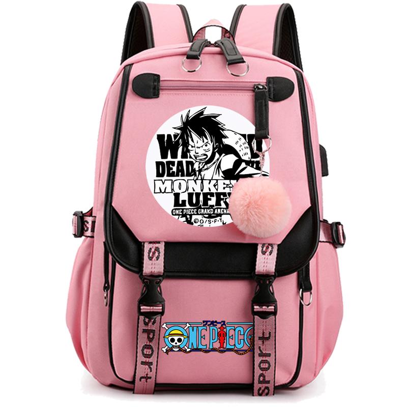 Anime One Piece College Computer Backpack Creative Knapsack Versatile Book Bag for Kid Gifts Men Women Travel Bag Leisure Bag Rucksack Mochila