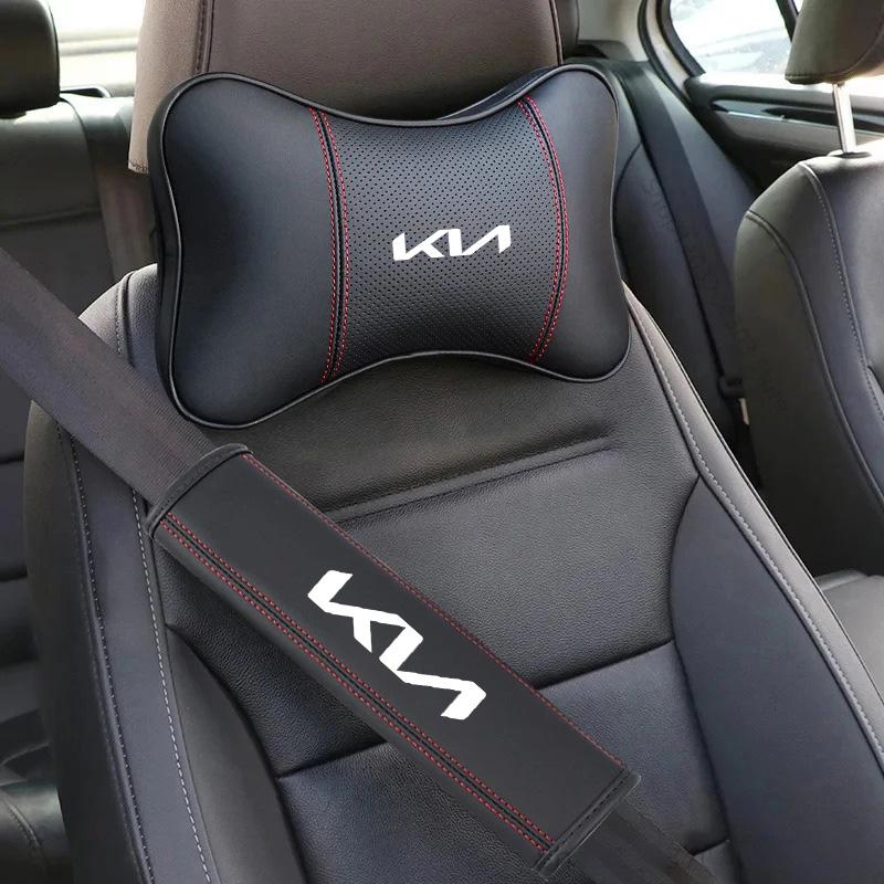 AANN1 Car Seat Belt Shoulder Pad Cover Headrest Neck Pillow For Kia rio K2 K3 K4 K5 KX3KX5 ceed Sportage R cerato soul sorentok2k5flip