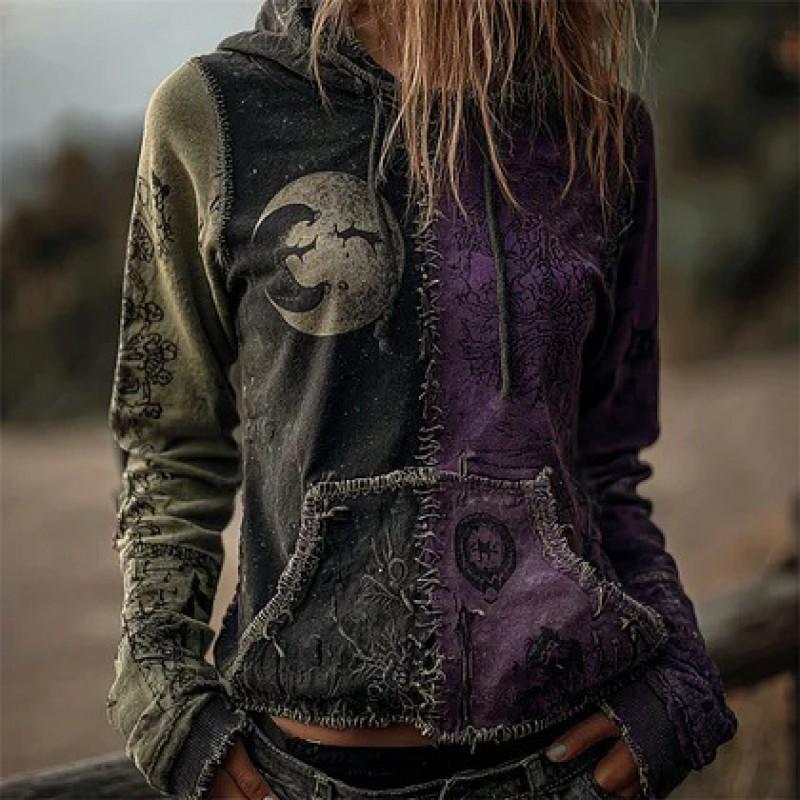 Oversized Hooded Sweatshirt With 3D Letter Print Long Sleeve Casual Pullover Women 2026 Winter