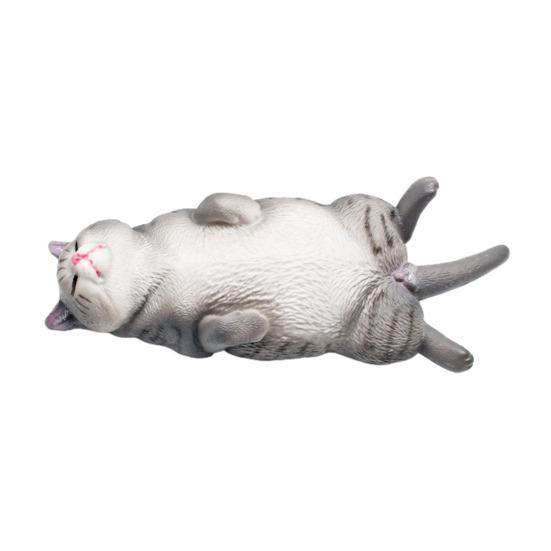 Миниатюрная фигурка котенка из ПВХ, имитация кошки, статуэтка, скульптура, развивающая игрушка-животное, украшение для рабочего стола, подарок для любителей кошек.