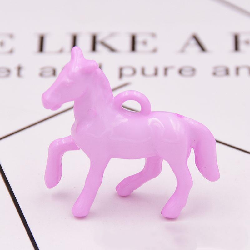 10 шт. Акриловые УФ Глянцевые Цветные 3D Подвески-Шармы в виде Лошади для Изготовления Ювелирных Изделий, Ожерелья, Серег, Браслетов, DIY Аксессуары