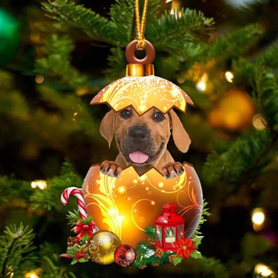 Подвеска для автомобиля в виде собаки, 2D, плоский акриловый орнамент, украшение для салона автомобиля, рождественская елка, подарок