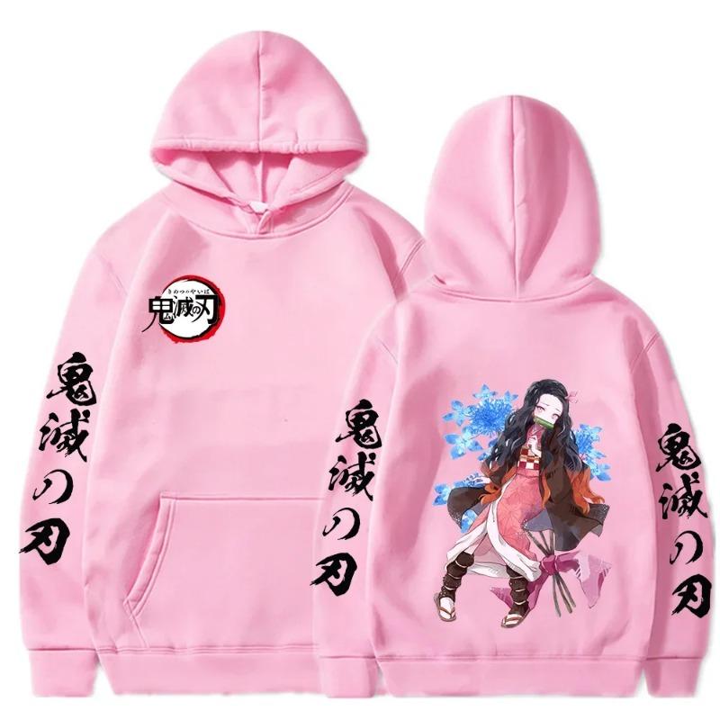 Autumn Winter Kamado Nezuko Cosply Hoodie Women Casual Streetwear Sweatshrit Kimetsu No Yaiba Hoodies