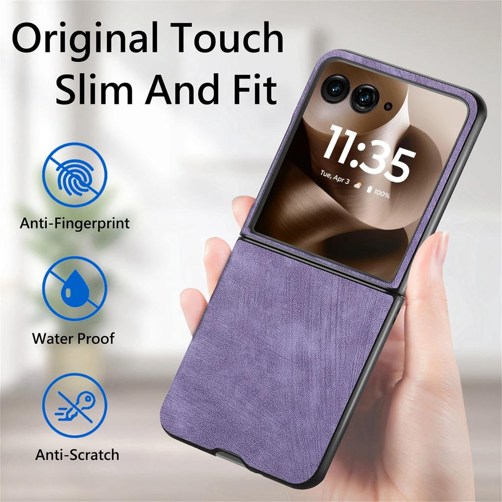 Ретро кожаный чехол Защитный тонкий чехол для телефона для Motorola Razr 60 50 40 Ultra Moto Razr 60 50 40 Чехол