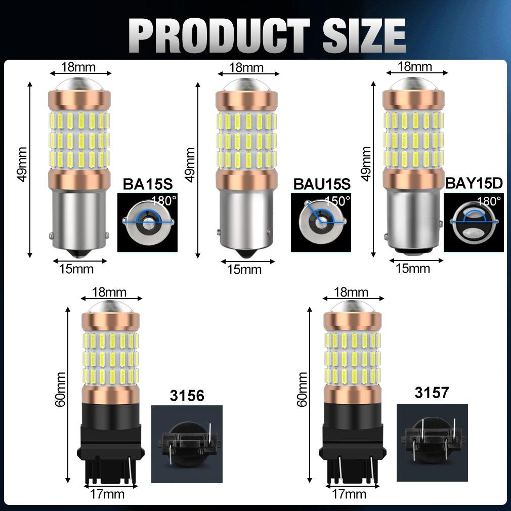 2X P21W Led 1156 BA15S BAU15S PY21W 1157 BAY15D P21 5W Led T25 3156 P27W 3157 P27/7W Лампы T20 7440 W21W WY21W 7443 W21/5W Автомобильные сигнальные огни Авто Лампа