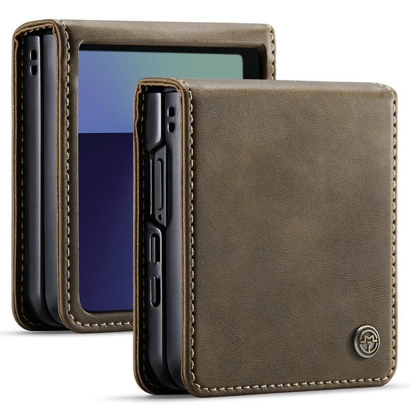 Роскошный кожаный чехол для Samsung Galaxy Z Flip 7 Flip7 5G 2025 Классическая книга Funda Samsung Z Flip 7 Чехол для телефона Etui