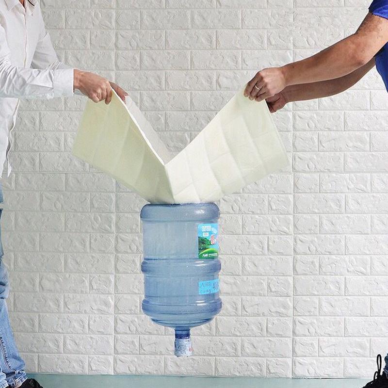 10 цветов для гостиной, водонепроницаемые 3D наклейки на стену, самоклеящиеся обои с имитацией кирпича, настенное искусство