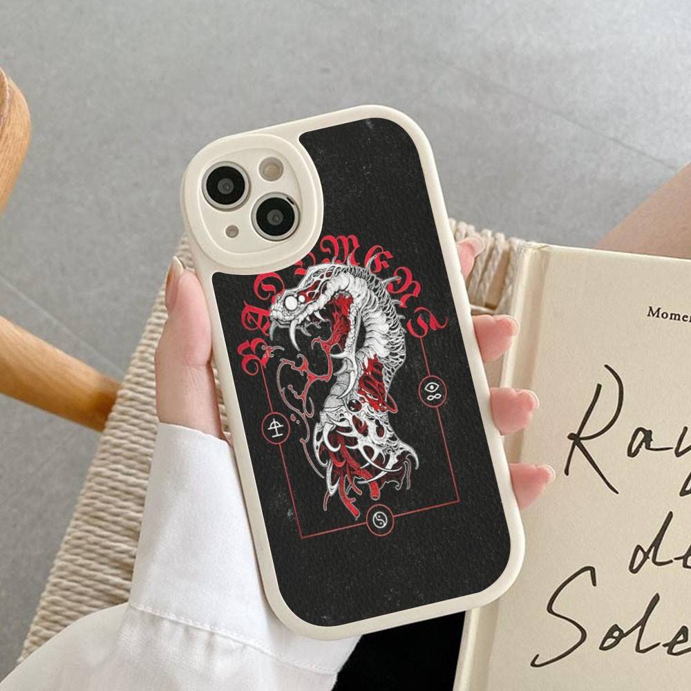 Кожаный чехол для телефона с изображением музыкальной группы Bad Omens для IPhone 16 15 14 13 12 11 Pro Max Plus Ударопрочный чехол