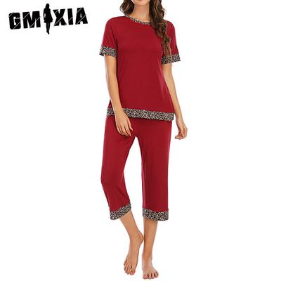 Весенне-летняя новинка женская свободная домашняя пижама женский костюм с коротким рукавом