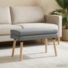 Double Layer Bench Light Gray 80 x 40 x 47 cm Fabric