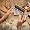 17 Keys Kalimba Portable Professional Wooden Kalimbas Walnut Wood Beginner Musical Keyboard Instruments Accessories