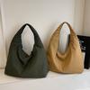 Soft Waxy Shoulder Bag Casual Large Capacity Nylon Cloth Hobo Bag New Versatile Handbag Underarm Tote Bag