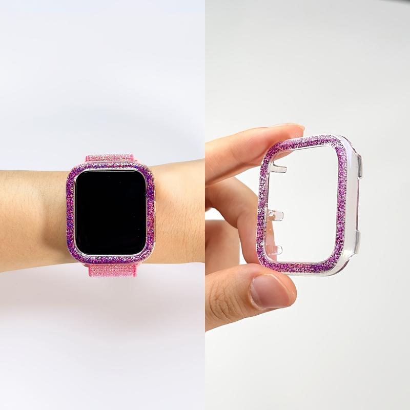 Лазерный перламутровый умный чехол-бампер из ПК для Apple Watch Ultra Серии 7/8 Совместим с 38/40/41/42/44/45 мм Защитная крышка
