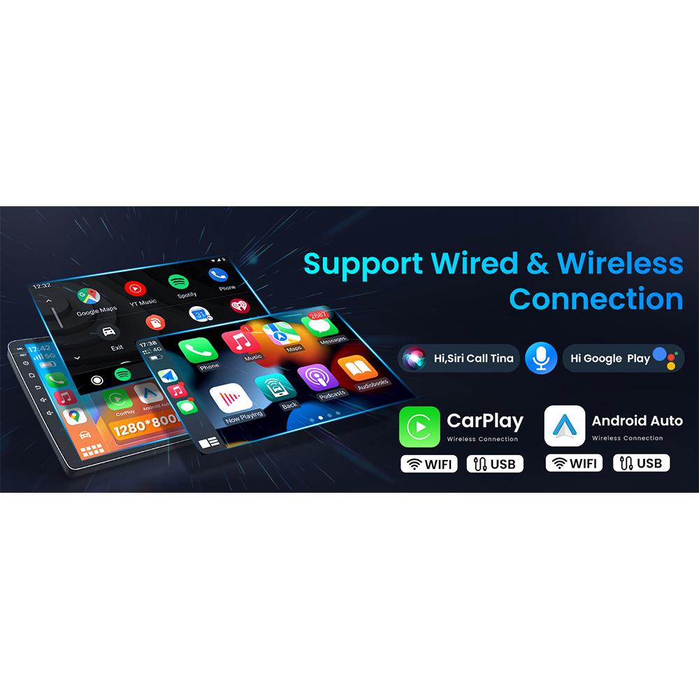 9-дюймовая беспроводная автомобильная магнитола CarPlay Android, 2+32 ГБ, Совместима с Toyota Corolla 2003-2008