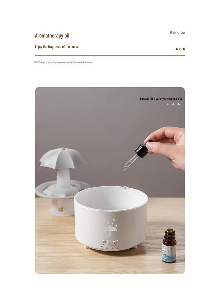 Remote Control Rotating Aroma Diffuser: Large Mist Humidifier with Colorful Light