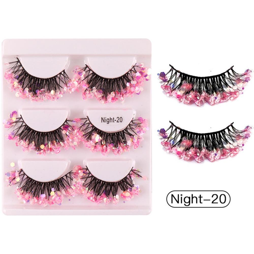2 box Lashes Extension Luminous Eyelashes Thick Fluffy Lashes Full Strip Lashes  Women