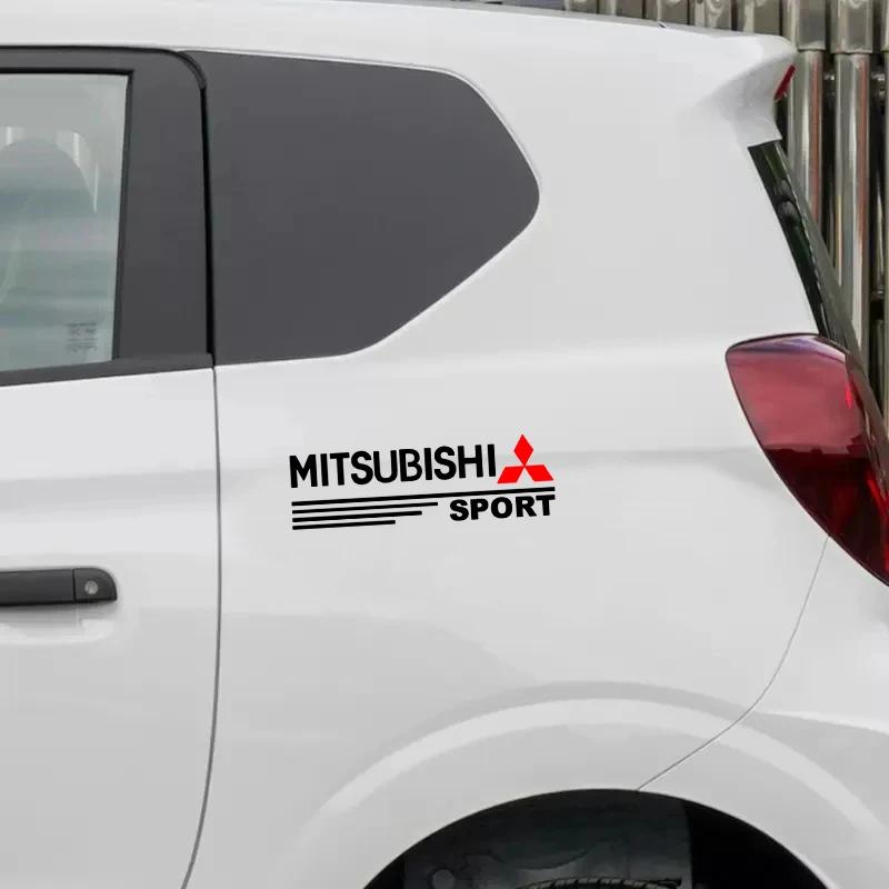 Car Rearview Mirror Decor Stickers Badge Emblem Decal Accessories For Mitsubishi ASX Lancer Pajero Outlander L200 EVO Lancer EX