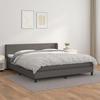 VidaXL Divan Bed with Mattress Grey 160x200 Cm Faux Leather - Model 3130671