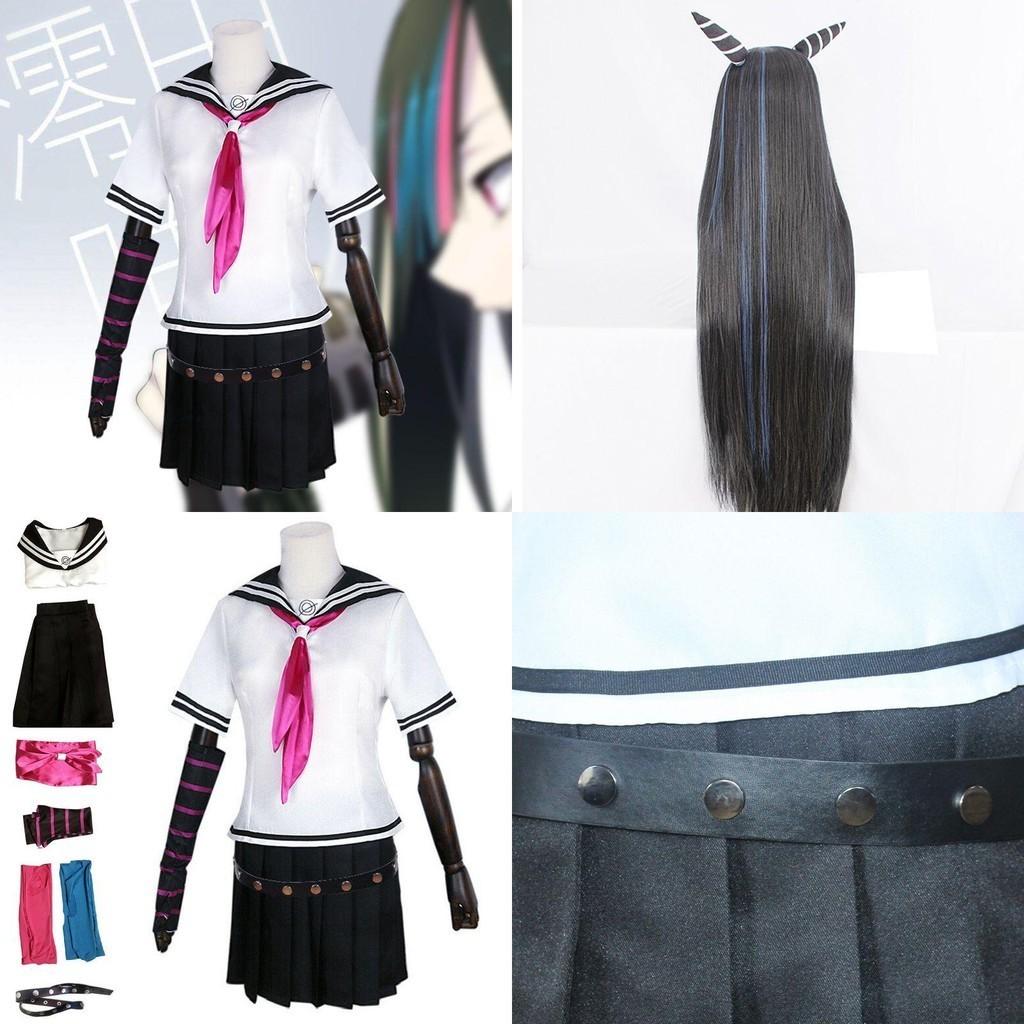 Яркий костюм Данганронпы Ибуки Миоды, включающий стильное платье и набор аксессуаров