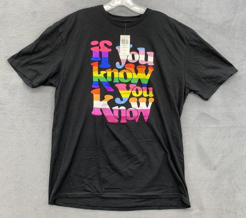 Графическая футболка Hot Topic Мужская Размер XL Черная С круглым вырезом IF YOU KNOW YOU KNOW
