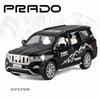 Литая под давлением модель автомобиля Toyota Prado в масштабе 1/32, игрушечный автомобиль с откатным механизмом со звуком и светом для детей, коллекция подарков для мальчиков и девочек