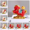 Gift Resin Horse Figurine Desktop Ornament Chinese Style New Year Mascot Miniature Red Good Luck Zodiac Ornaments Cabinet