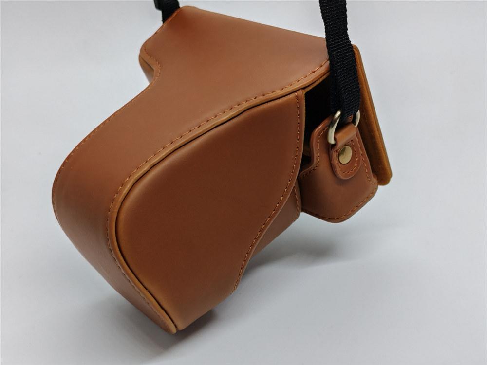 Чехол-сумка из ПУ кожи для камеры Canon EOS M10 M200 M100 M с объективом 15-45 мм, полное покрытие корпуса с ремешком