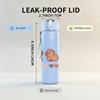 1PC Three Little Brown Bear Cub Print 750ml Color Plastic Sports Water Bottle Leakproof Flip Straw Lid Suitable for Sports Office Home Use