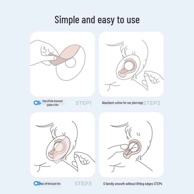 taoqibaby Одноразовые водостойкие наклейки на уши для младенцев