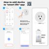 20a Tuya Smart Wi-Fi Plug Us Беспроводная розетка управления с функцией таймера мониторинга энергии работает с Alexa Google Home