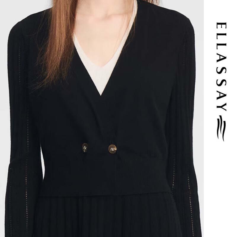 ELLASSAY Elegant Faux Two-Piece A-Line Dress