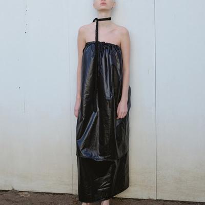 NOTHINGEVERYTHING KNITTED SCARF IN BLACK