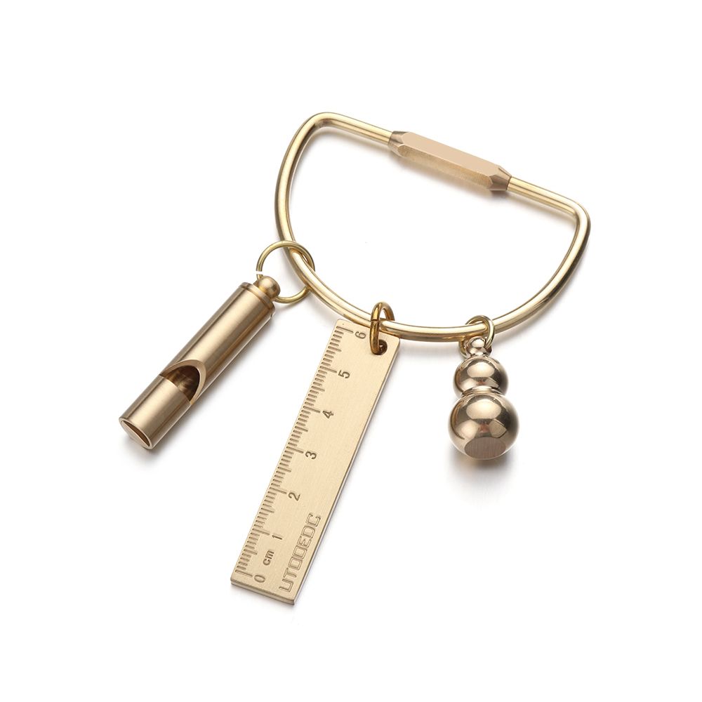 Unique Buckles DIY Craft Tools Jewelry Accessories Pendant Brass Keychain Key Ring