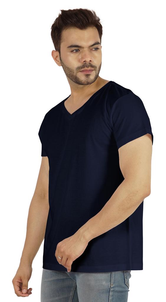 Inkmeso Футболка с V-образным вырезом, мужские базовые рубашки, повседневная хлопковая футболка с коротким рукавом