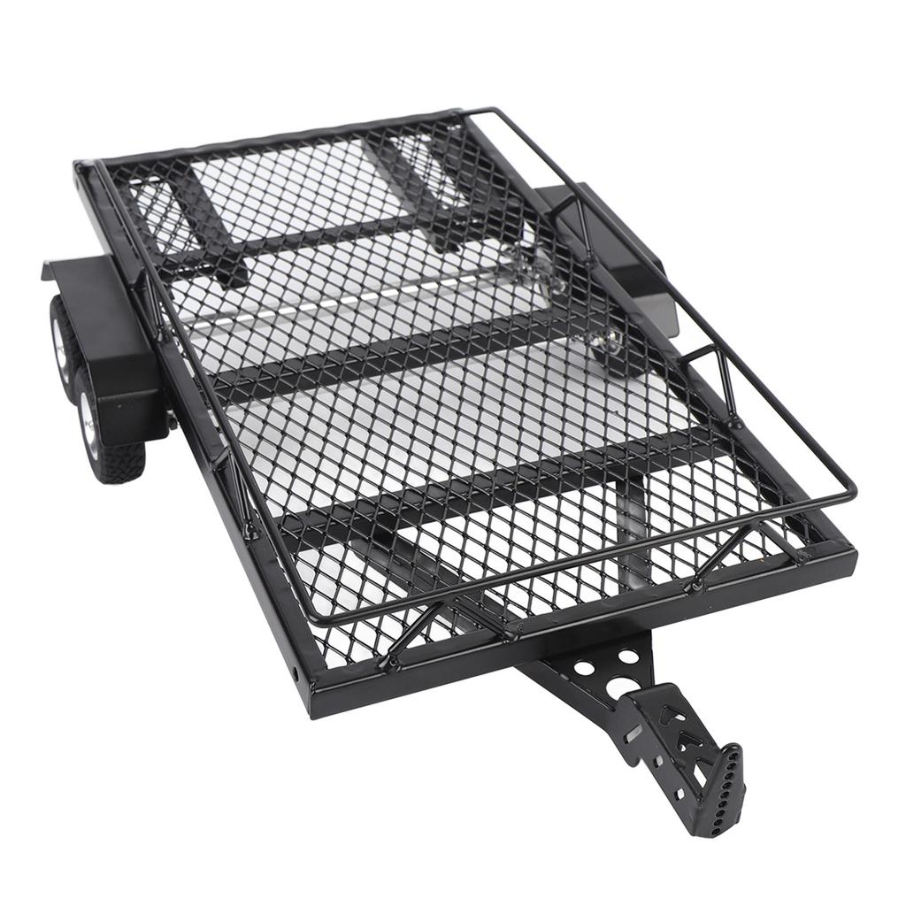 Металлический прицеп-платформа с крюковой сцепкой Сверхпрочный Высокая стабильность RC Двухосный Металлический прицеп-платформа