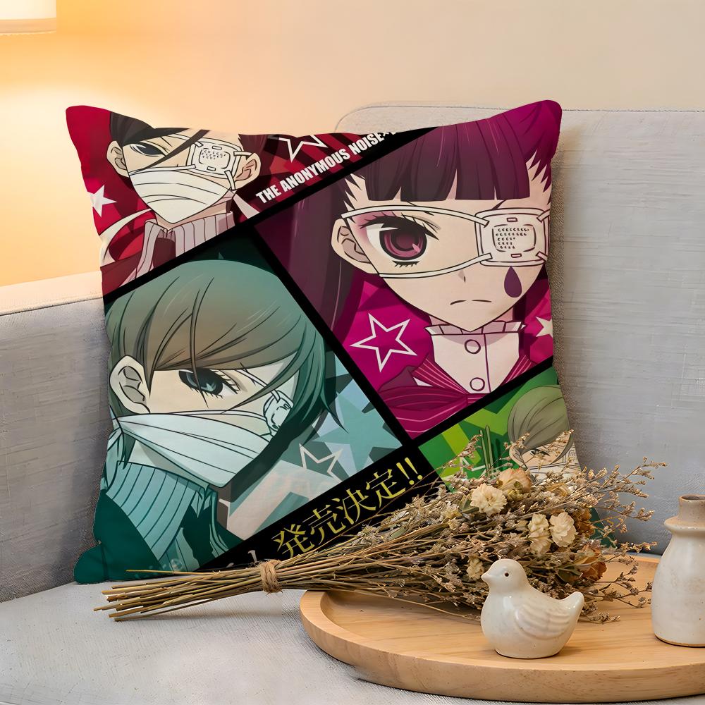 Cushion Cover Linen SkinFriendly Soft Decorative Case For Sofa Home Decor Anime Nonymous Noise Pillow cover