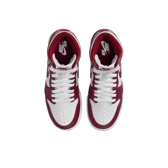 Кроссовки Air Jordan 1 High OG High Top для баскетбола GS Белые Красные FD1437-160