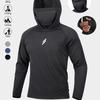 Mens UPF 50 Quick-Dry Hooded Sun Protection Fishing Jacket Outdoor Lightweight