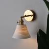 Japanese Brass Mirror Front Wall Lamp Nordic Simple Bedroom Bed Retro Japanese Tea Room Mountain Shadow Ceramic Wall Lamp