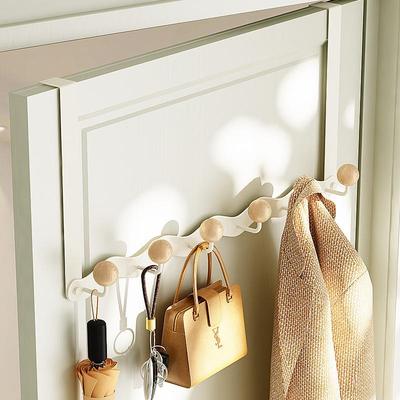 Кованое железо Волна Наддверные крючки без сверления Настенная вешалка для одежды